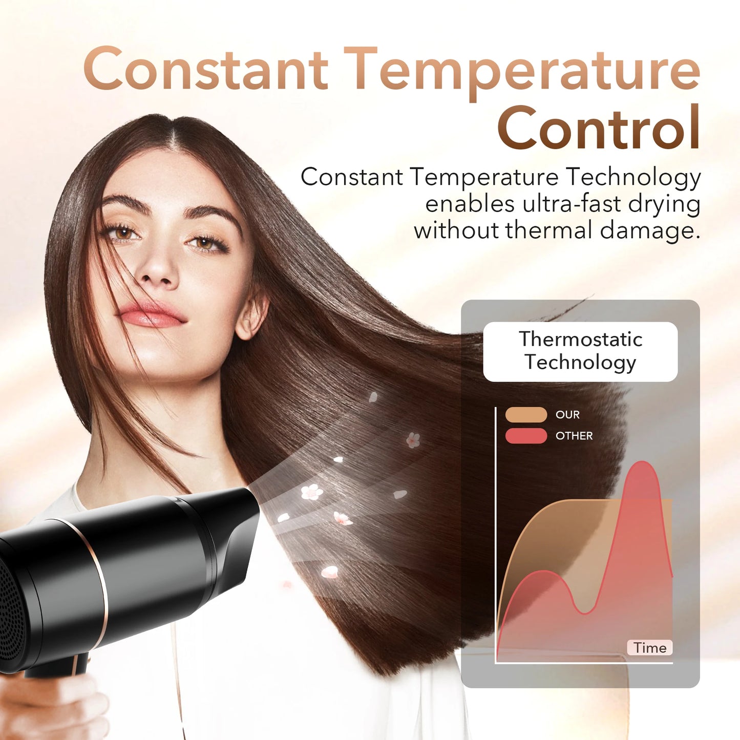 Z&M Electric Hair Dryer for Personal Hair Care