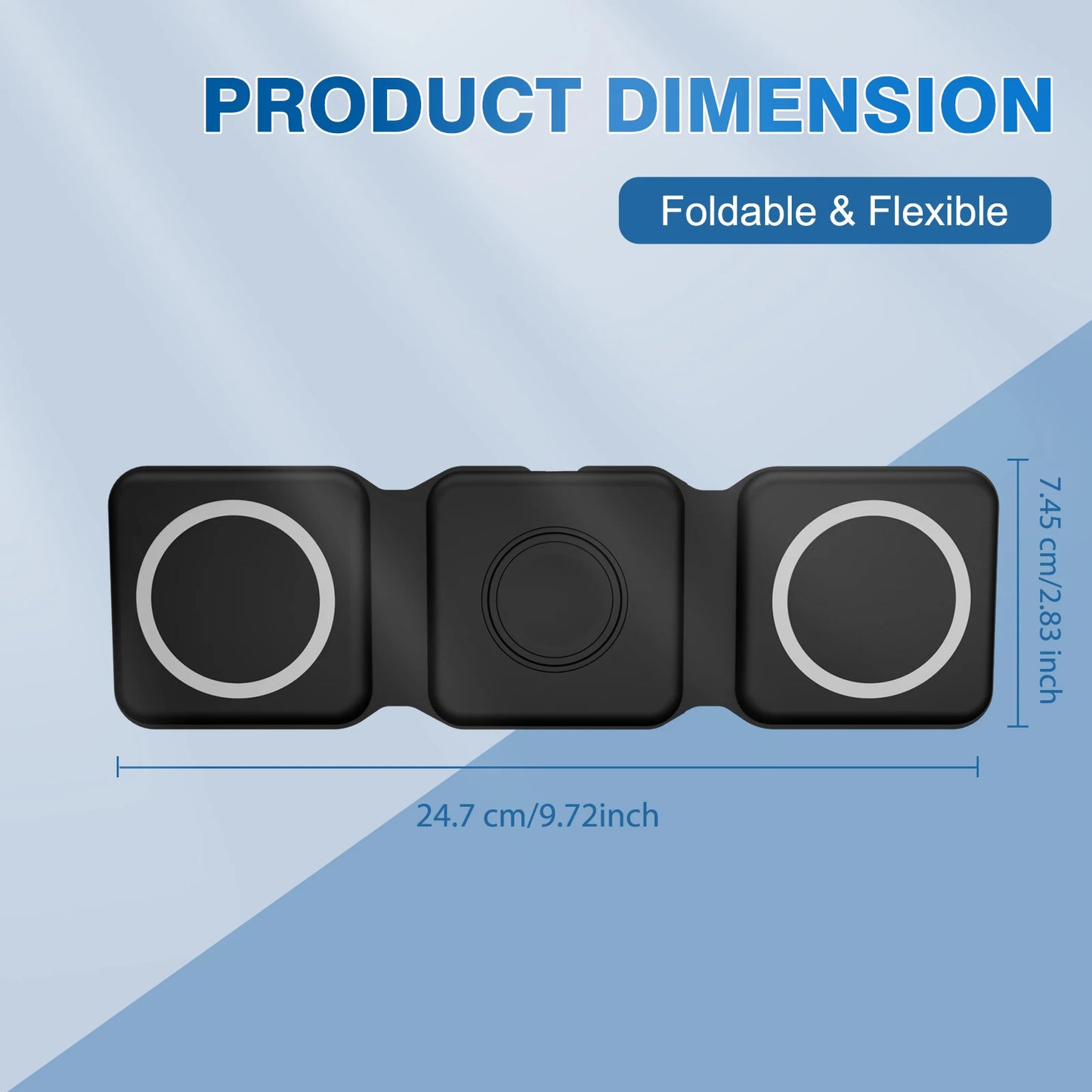Z&M Express 3-in-1 Foldable Wireless Charging Station