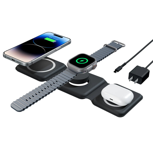 Z&M Express 3-in-1 Foldable Wireless Charging Station